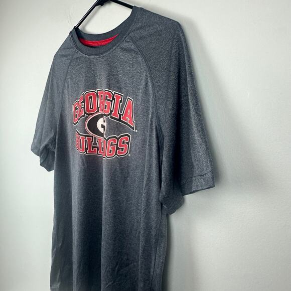 Champion Mens Georgia Bulldogs Logo College Crewneck Heather Grey T-Shirt Medium - Picture 4 of 11